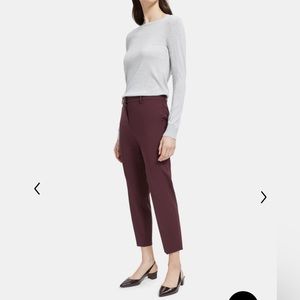 Beautiful Theory slim cropped sevona wool pant in Mulberry size 0